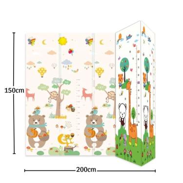 Imagem de Tapete Dupla Face de Atvidade Infantil TATAME Emborrachado Dobravél 2,0x1,5m