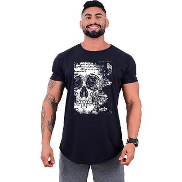 Imagem de Camiseta Longline Masculina MXD Conceito Estampa Caveira Skull Academia No Limits Bodybuilder (G, Opção 02)