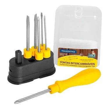 Imagem de kit chave tramontina 6 pçs fenda e philips intercambiaveis