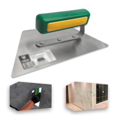 Imagem de Galo Desempenadeira em aço Inox 310/00 24x13x12cm para Cimento Queimado Verde - Original