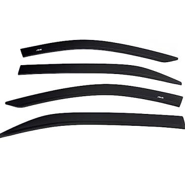Imagem de Auto Ventshade AVS 774024 Defletor de janela lateral Ventvisor preto fosco de perfil baixo, conjunto de 4 peças para Silverado/Sierra 1500, 2007-2014 Silverado/Sierra 2500HD e cabine estendida 3500HD
