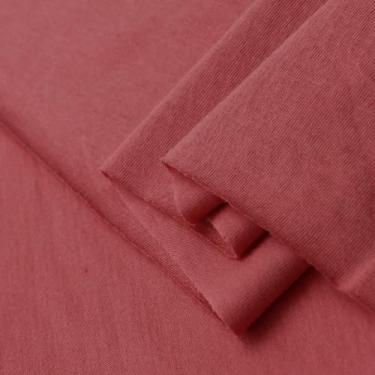 Imagem de Verão algodão malha tecido liso roupas bebê BJD camiseta manga curta moletom fino (8 vermelho, 10 jardas pré-cortado)