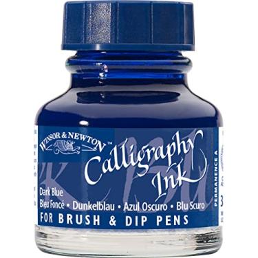 Imagem de Winsor & Newton Calligraphy Tinta para Caligrafia, Azul (Dark Blue), 30 ml