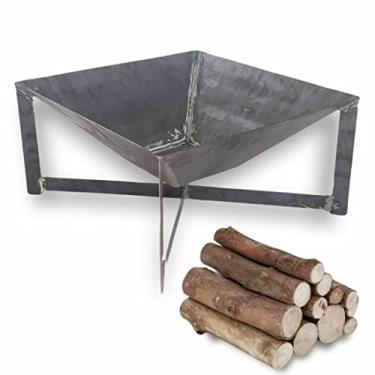 Imagem de Lareira A Lenha Para Área Externa Jardim – Cor Bruta do Aço