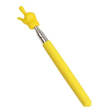 Imagem de Ponteiro telescópico para professores da Fingers, bastão de ponteiro de ensino para sala de aula, ponteiro retrátil de mão de metal comprimento estendido 55 cm, ponteiro portátil para quadro branco (amarelo)