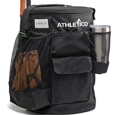Imagem de Athletico Capa organizadora de beisebol – Bolsa de beisebol com assento acolchoado (preto)