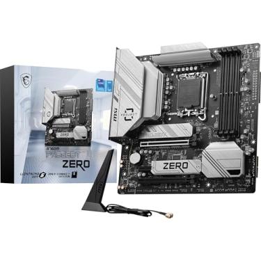 Imagem de MSI Placa-mãe B760M Project Zero Gaming (suporta processadores Intel de 14ª/13ª/12ª geração, LGA 1700, DDR5, PCIe 5.0, slots M.2, LAN de 2,5 Gbps, USB 3.2 Gen2, HDMI/DP, Wi-Fi 6E, Bluetooth 5.3, mATX)