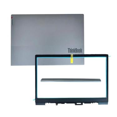 Imagem de Capa de substituição para laptop LCD traseira tampa superior moldura frontal com capa de dobradiça para Lenovo ThinkBook 14 G2 G3 ITL são 5CB1B02549 5CB1K18593 5H50S28991 (capa traseira de LCD com