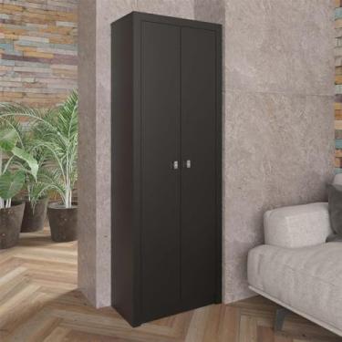 Imagem de Armário para Escritório Multiuso com 2 Portas 60x171,5cm Preto