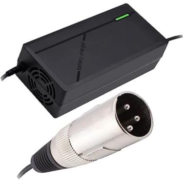 Imagem de Carregador de bateria para scooter de mobilidade 24V 5A, adaptador de energia de bateria de lítio 29,4V para bicicleta elétrica, hoverboard, cadeira de rodas, XLR macho de 3 pinos com indica