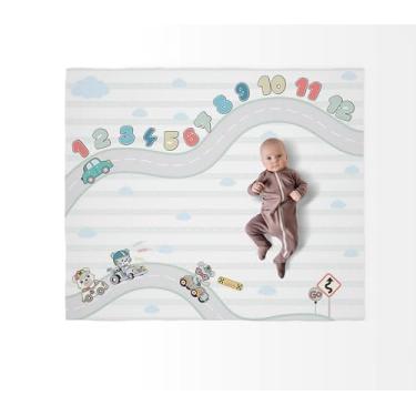 Imagem de Tapete Cenário para fotos Mesversário Carrinho 1,25mx1,45m