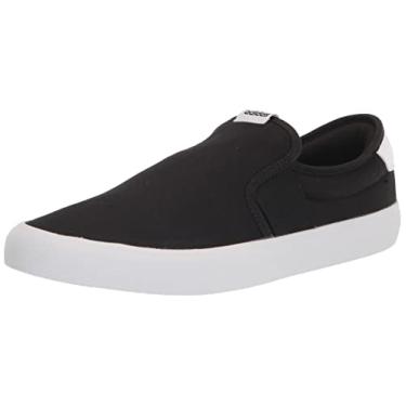 Imagem de adidas Tênis de corrida unissex Vulcraid3r sem cadarço, Preto/Preto/Branco, 39 BR