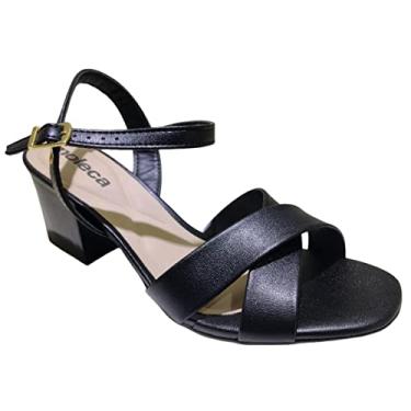 Imagem de Sandalia Moleca 5453.205 Salto Grosso Baixo Casual Leve Feminino