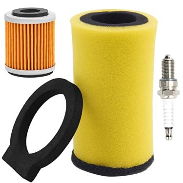 Imagem de JCKLW 1YW-14451-00-00 Filtro de ar 1UY-13440-02-00 Filtro de óleo com vela de ignição para Yamaha Timberwolf 250 Big Bear 350 Moto-4 250 350 Kodiak 400 YFM350FW Bia Bear 350 4x4 1987-1999