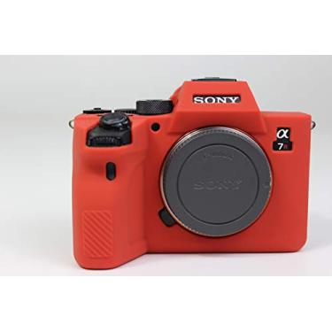 Imagem de Capa para A7R IV, capa de silicone macio de borracha ultrafina e leve BolinUS para Sony Alpha A7R IV (vermelha)