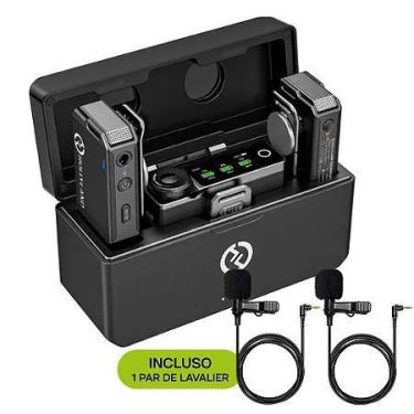 Imagem de Microfone hollyland lark max duo sem fio com 2 mic lavalier 2 pessoas