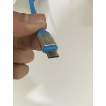 Imagem de Cabo colorido carregador ios/v8/tipo c - Ios/sansung/motorola , azul