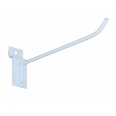 Imagem de 100 Ganchos Expositor Para Painel Canaletado 15cm  - MC Shop, Branco