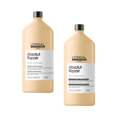 Imagem de Shampoo e Condicionador 1,5L Loreal Absolut Repair Gold - Reconstrução