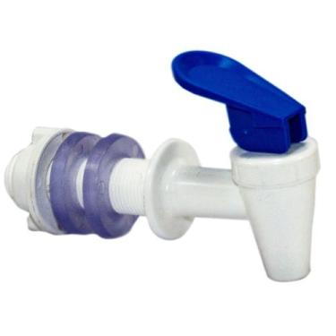 Imagem de Torneira Para Filtro De Barro Branca com Alavanca Azul - Lazários