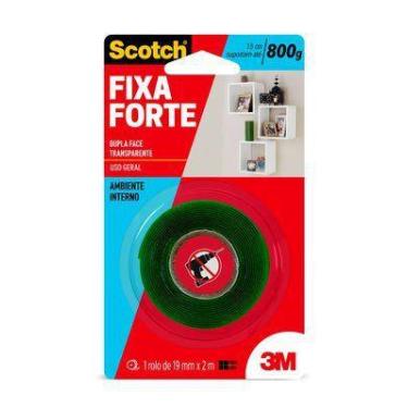 Imagem de FITA DUPLA FACE FIXA FORTE TRANSPARENTE 19mmx2m 3M SCOTCH