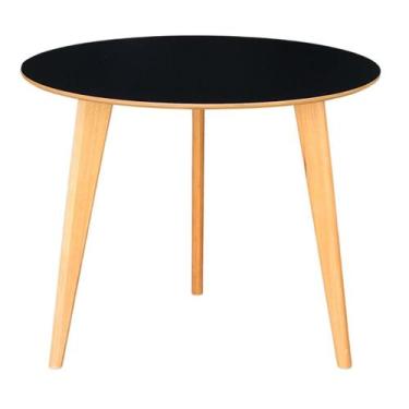 Imagem de Mesa de Jantar Redonda Júlia de 80cm Preta - Pizarro