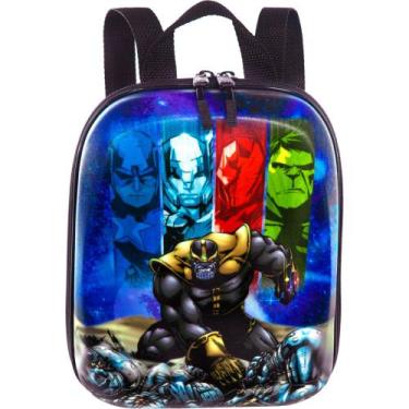 Imagem de Lancheira 3D Costas Avengers Marvel Impermeável Infantil - Diplomata, 