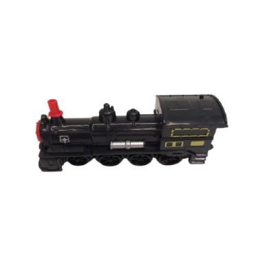 Imagem de Trem Locomotiva Construção brinquedo infantil Trilhos 9 Pçs - Filó Mod