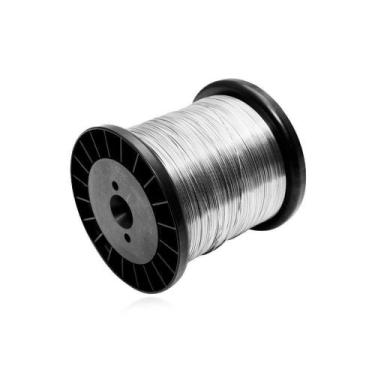 Imagem de Fio de Aço Inox 0,60 mm para Cerca Elétrica Carretel 900g - Bufallo In