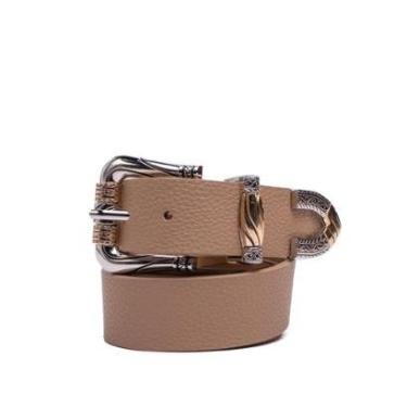Imagem de Cinto Feminino Luz Camila com Fivela e Ponteira Detalhada Nude-Feminino
