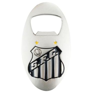 Imagem de Abridor Garrafas Prateado Com Ímã Santos - Mileno