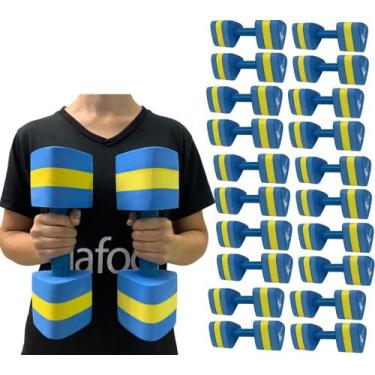 Imagem de 10 Pares Halteres Hidroginástica 2-3kg DF1092 Dafoca Azul - Dafoca Spo