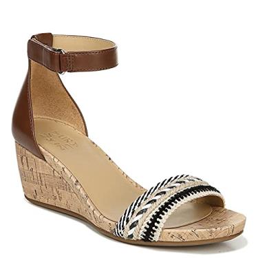 Imagem de Naturalizer Sandália feminina Areda Wedge, Marrom escuro, 9.5 Wide