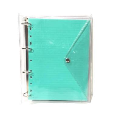 Imagem de Caderno Fichário Argolado Univ. PVC Neon ou Pastel 96 Fls + 6 Divisóri