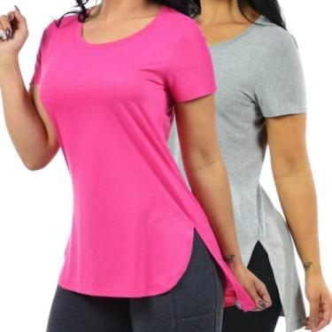 Imagem de Kit 2 Blusas Mullet Gola Redonda Feminino - Vesttuario, G, 2 cores var