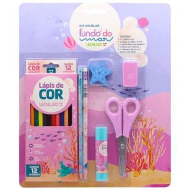 Imagem de Kit escolar fundo do mar Leo&Leo - Leonora
