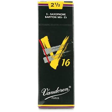 Imagem de Palhetas Vandoren SR7425 para sax barítono V16 força 2,5; caixa com 5