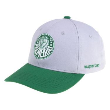 Imagem de Boné Palmeiras Bordado Licenciado Supercap Ajustável Cinza