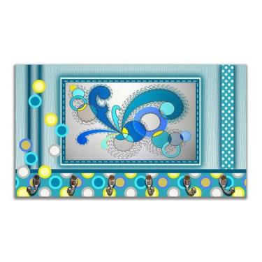 Imagem de Cabideiro de Parede Porta Colar Chaves Cintos Toalhas Ondas Dançantes 