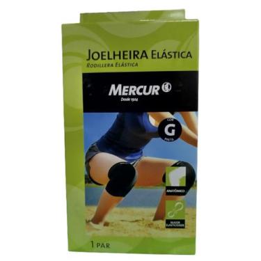 Imagem de Joelheira Elástica Preta Grande 1 Par - Mercur