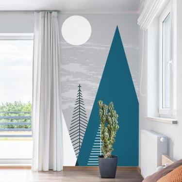 Imagem de Papel de Parede Painel Paisagem Montanhas Noite 2 rolos 3m² - Quartinh