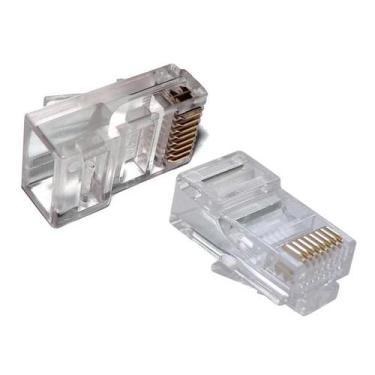Imagem de Plug Conector RJ45 Macho Cat 5e 8 vias - Crimpar (100 unidades) - Dive