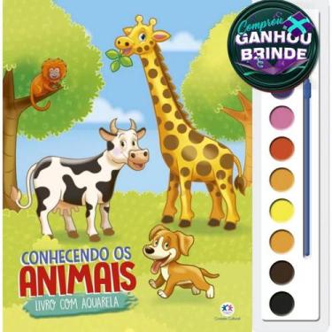 Imagem de Livro Brincando com Aquarela  Conhecendo os Animais Crianças Filhos In