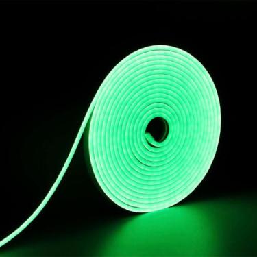 Imagem de Kit 2 Metros Fita De Led Neon Taschibra 8W/M IP65 220V Cores, Verde