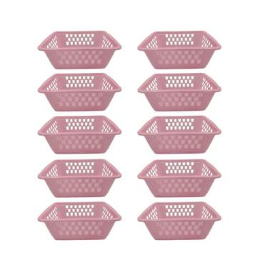 Imagem de Cesto Organizador Kit 10 Peças Empilhavel Multi Uso - Mdf Store