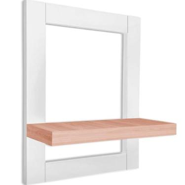 Imagem de Prateleira Nicho de Parede Quadro Decorativo Évora em MDF - Branca e J