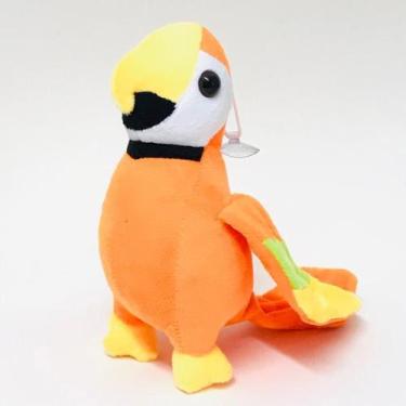 Imagem de Pelúcia Bicho Papagaio Fofinho 3 Cores 21x12 - S2 Toys, Laranja