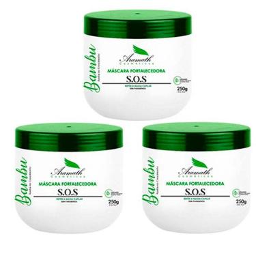 Imagem de Kit 03 Mascaras Broto De Bambu S.o.s Aramath 250g
