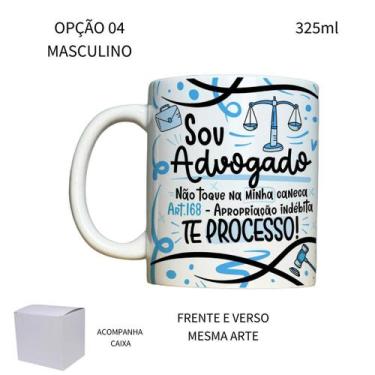 Imagem de Caneca 325ml Flork Advogado Advogada Advocacia - LARANJA E MIMOS