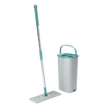 Imagem de Mop Flash Limp Lava E Seca Balde Vertical Com 1 Refil De Microfibra - 
